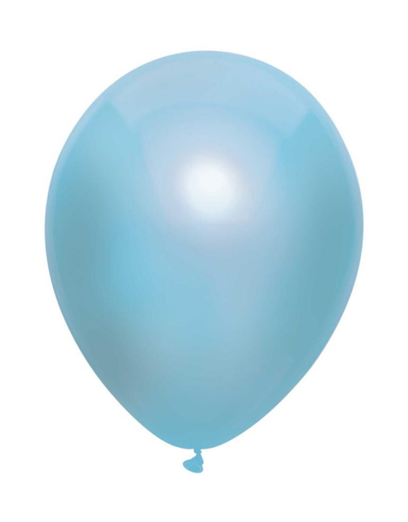 Ballon blauw metallic jongen (10 stuks)