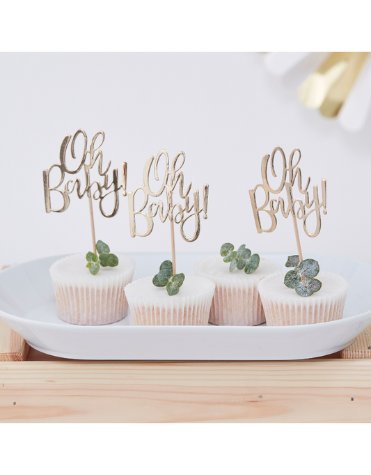 Oh Baby cupcake toppers